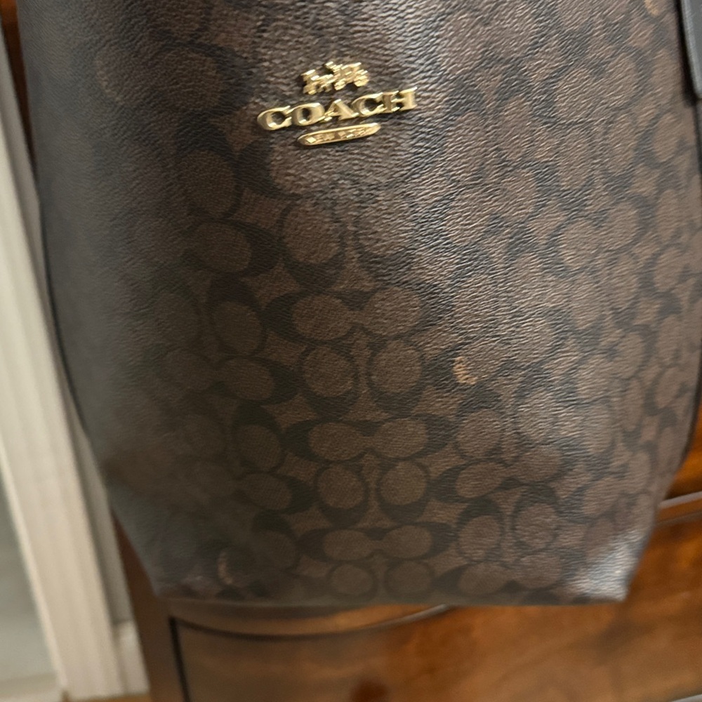 Coach Dark Brown Signature Shoulder Bag - Picture 2 of 8